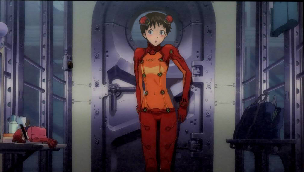 Shinji masturbates asuka