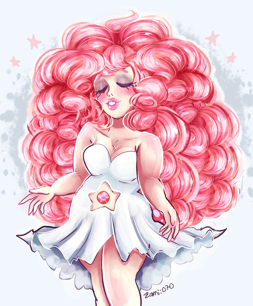 This is what was so awful, she drew roze quartz as slightly less fat. 
