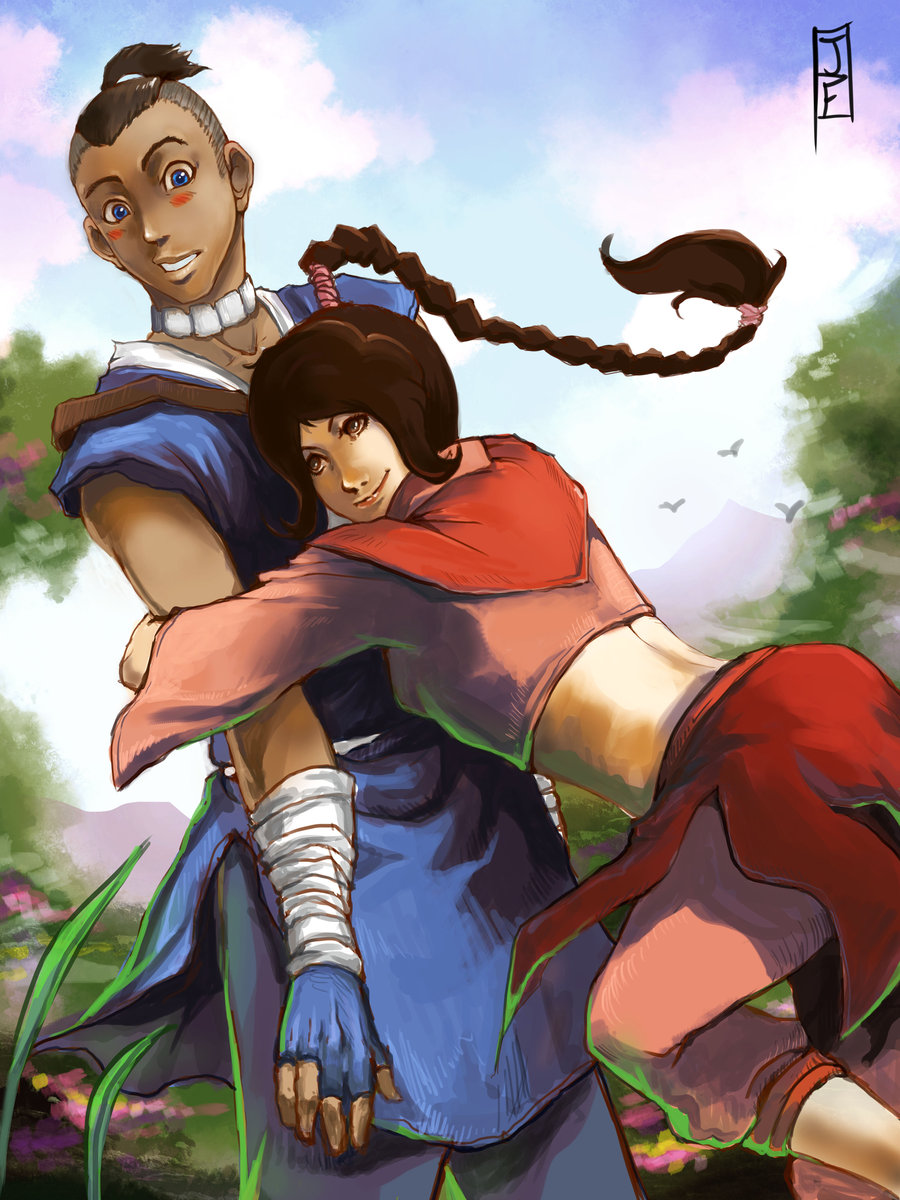 chi_blocked_sokka_and_ty_lee_fan_art_commission_by_anireal-d5ktvkm.jpg.