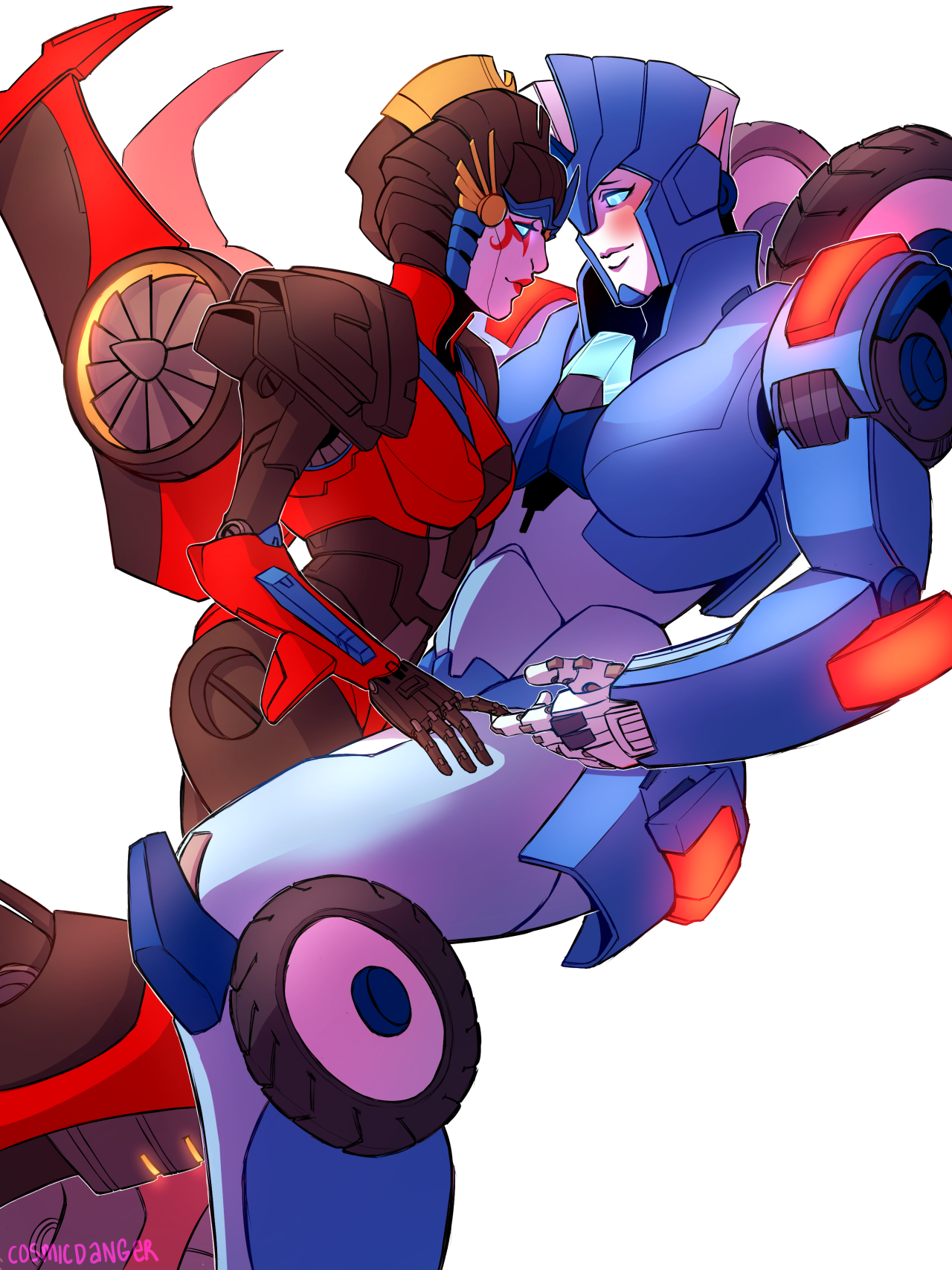 I almost want Starscream to scold/teach Windblade on how to. 