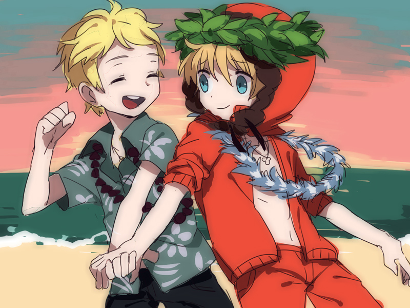 Butters and Kenny in Hawaii.jpg.