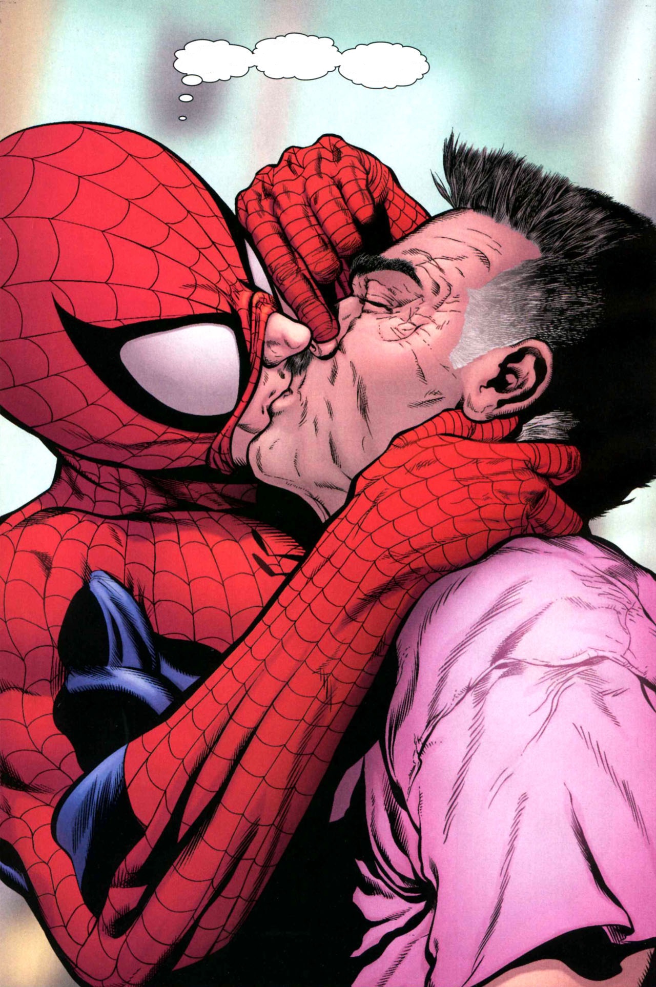 spider-man and jjj romantic kiss.jpg.