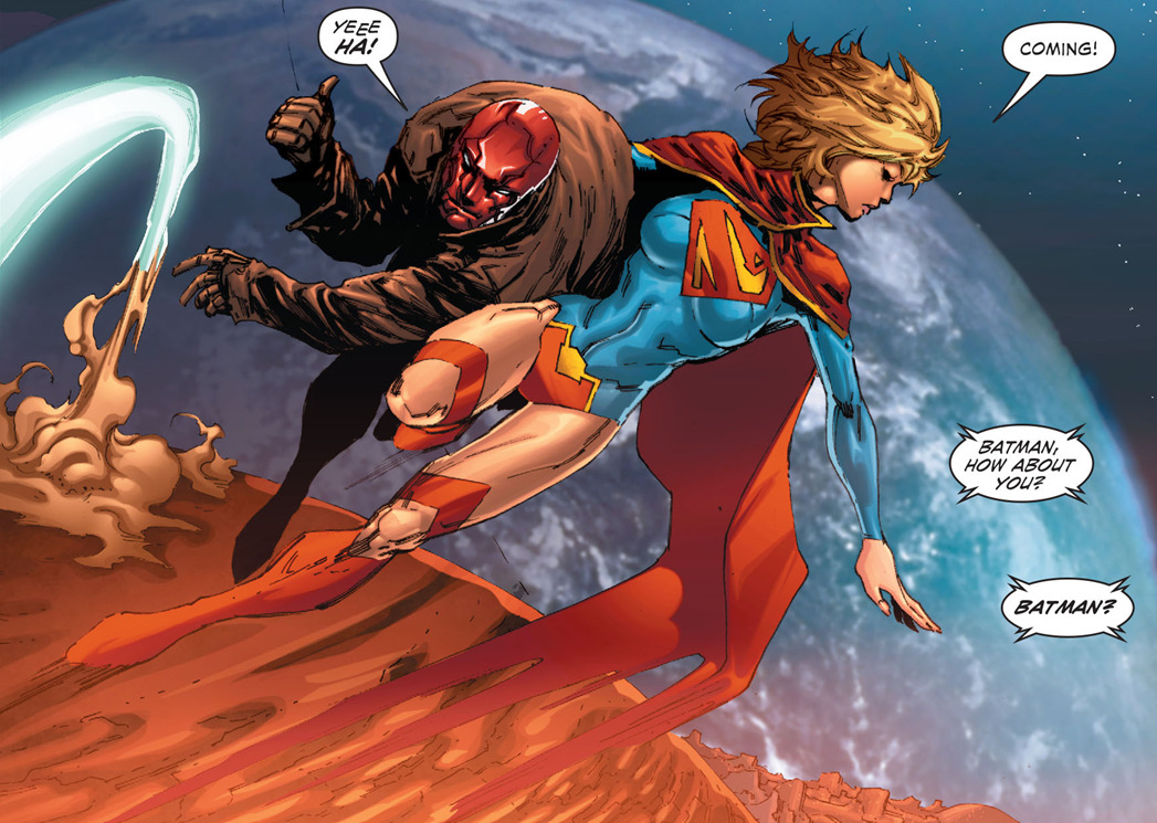 I raise you Supergirl and Red Hood. 