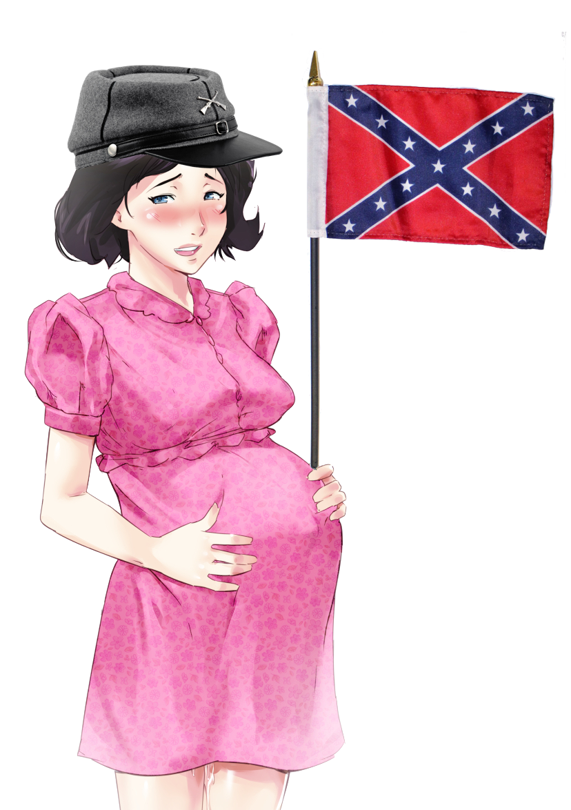 Here, have a pregnant Anne Frank flying a Confederate flag. 