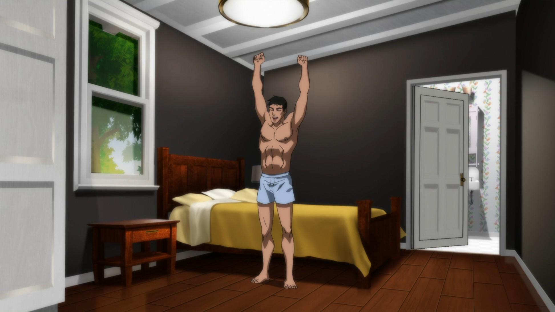 Please remove boxers and add morning wood. 