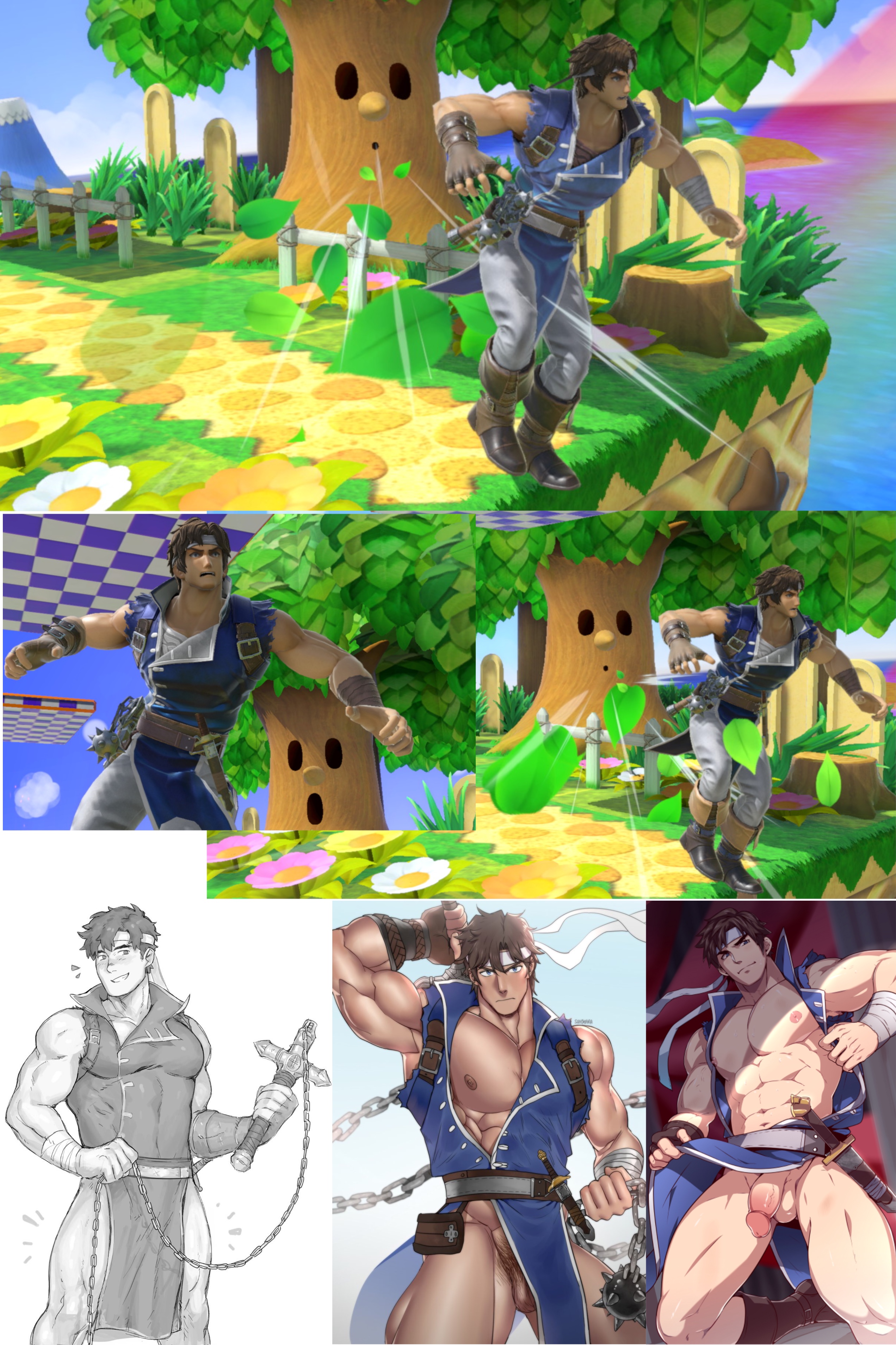 Richter Belmont getting exposed by Whispy Woods. 